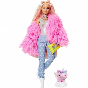 Кукла Barbie Экстра №3 Блондинка в розовой куртке