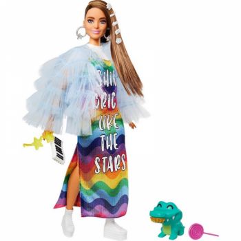 Кукла Barbie Экстра №9 в радужном платье