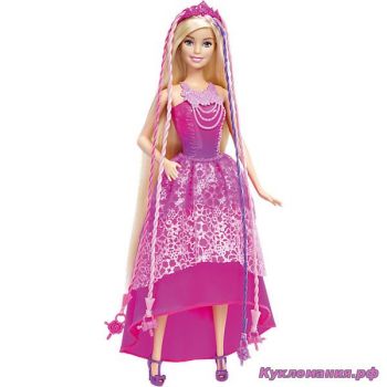Barbie Кукла-принцесса с волшебными волосами